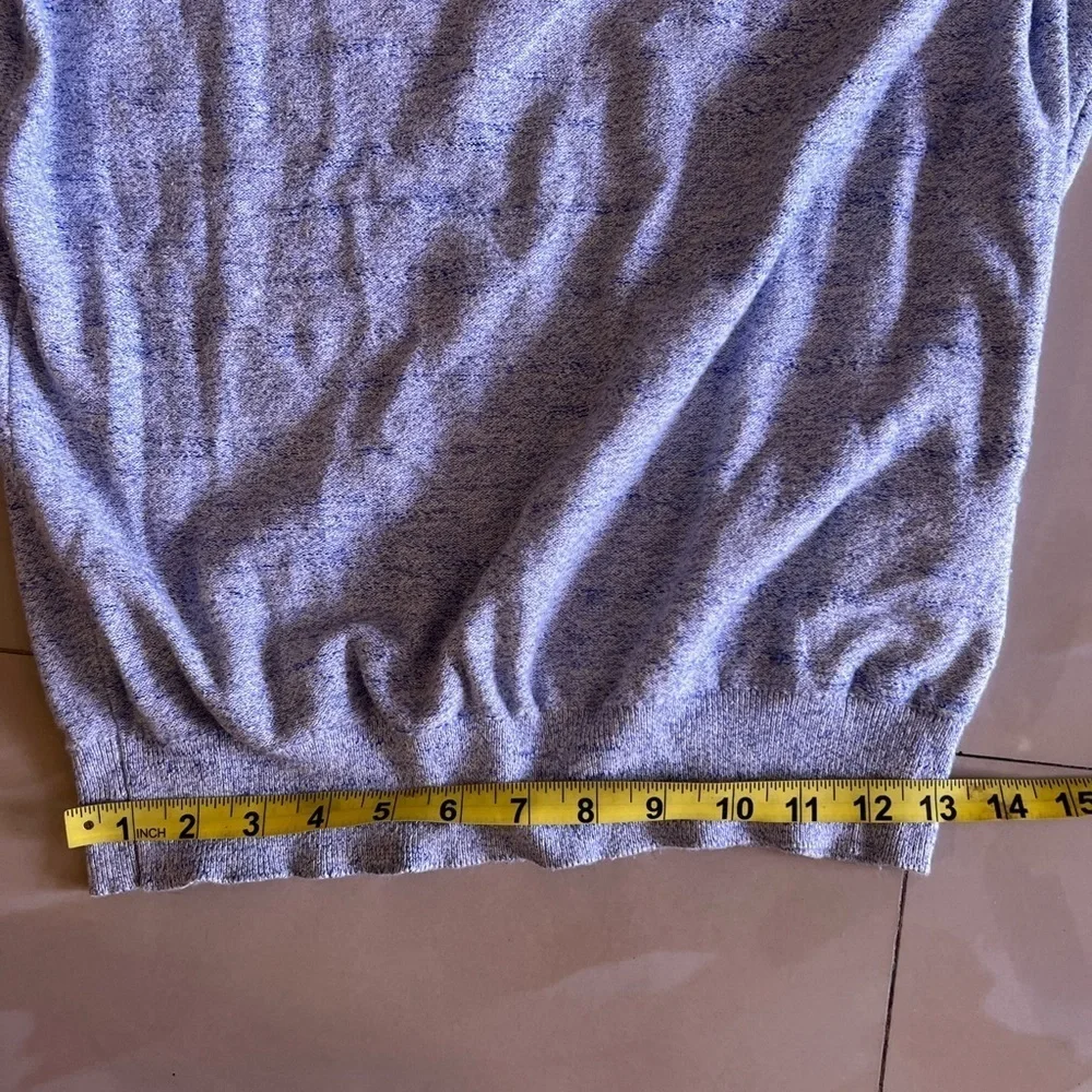 J. Crew Beige Lightweight Crewneck Cotton Sweater in Garter Stitch S Round neck